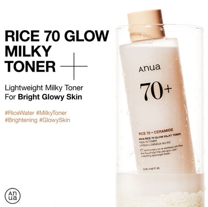 ANUA-RICE 70 GLOW MILKY TONER 250ML