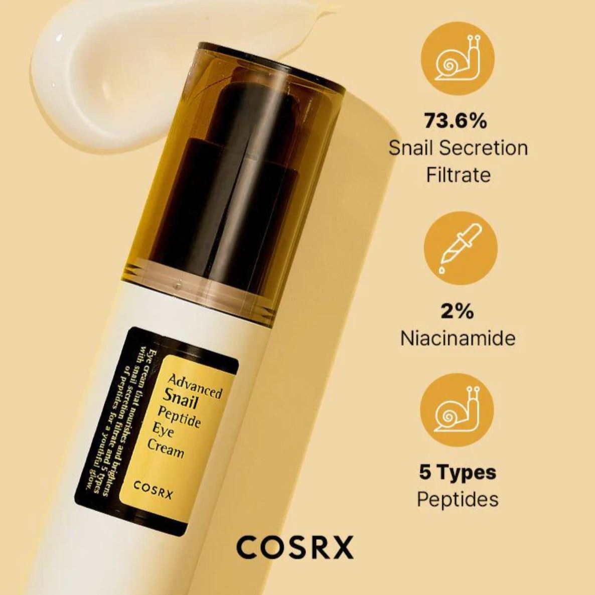 COSRX-ADVANCED SNAIL PEPTIDE EYE CREAM 25ML