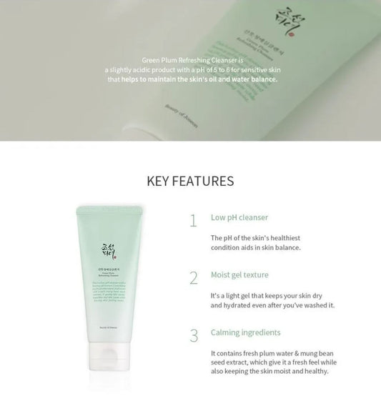 BEAUTY OF JOSEON-Nettoyant Rafraîchissant à la Prune Verte – 100ml