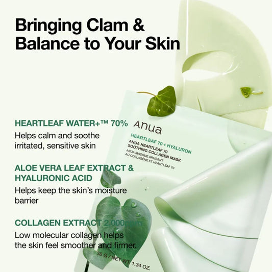 ANUA-Masque Collagène Apaisant Heartleaf 70