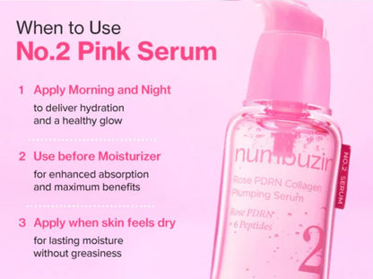 NUMBUZIN-NO.2 ROSE PDRN COLLAGEN PLUMPING SERUM 30ML