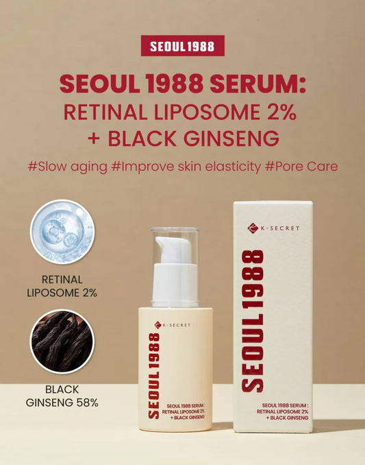 KSECRET-SEOUL 1988 SERUM – Retinal liposome 2% & Ginseng noir – 30ml